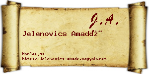 Jelenovics Amadé névjegykártya